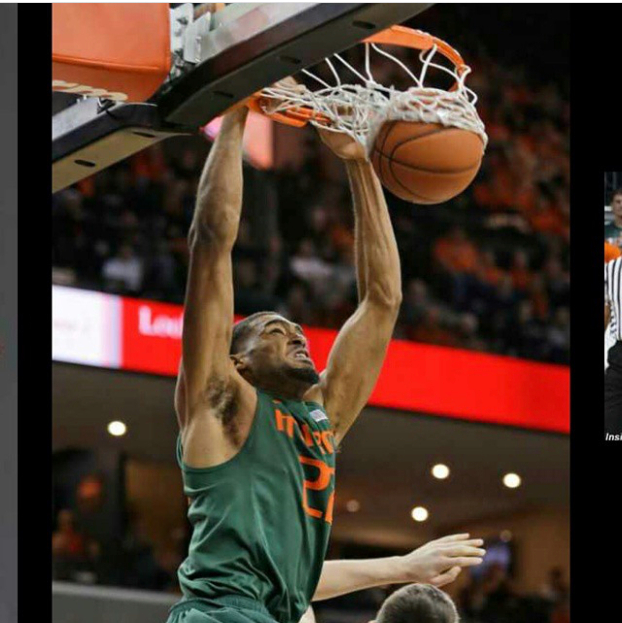 Donnavan Kirk Dunking against University of Virginia